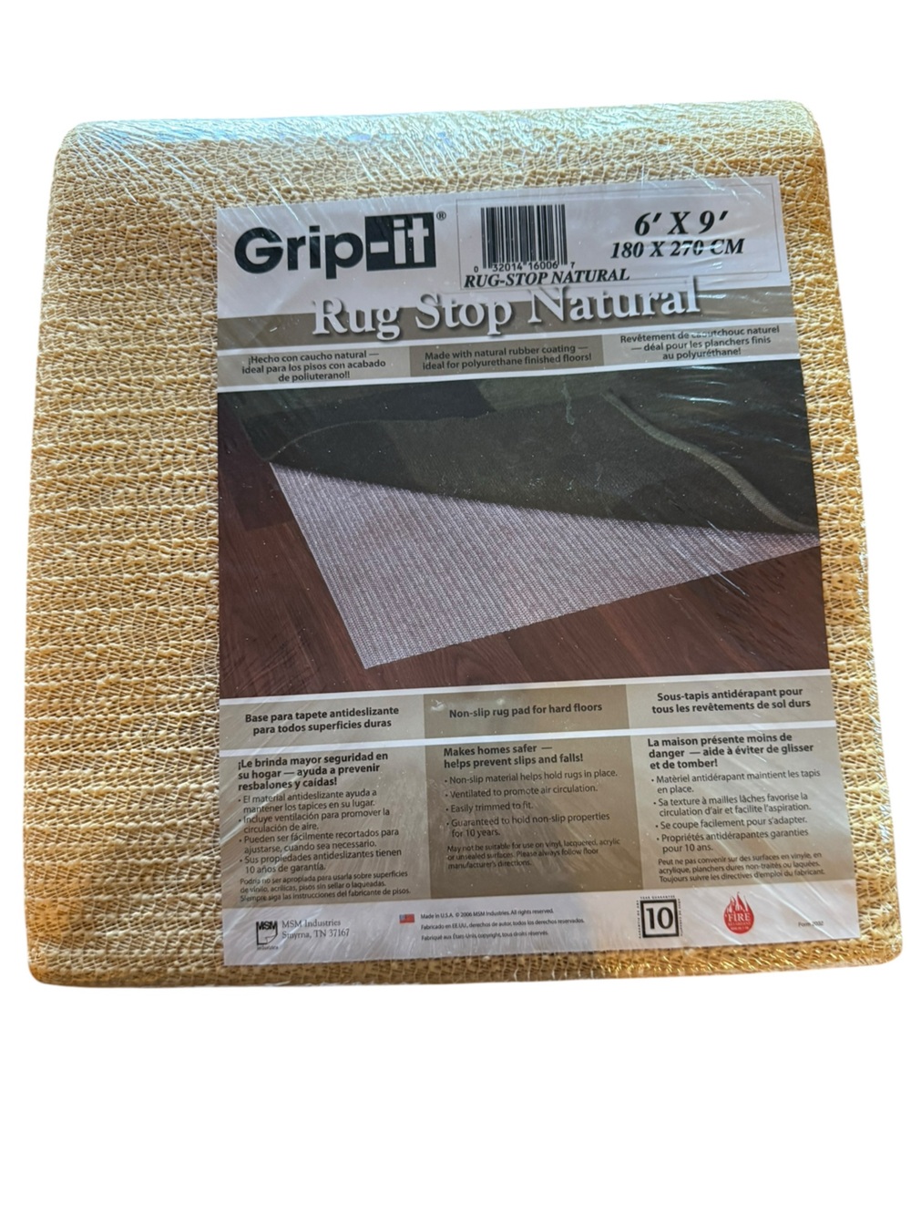 Rug Stop Non-Slip Pad in Natural